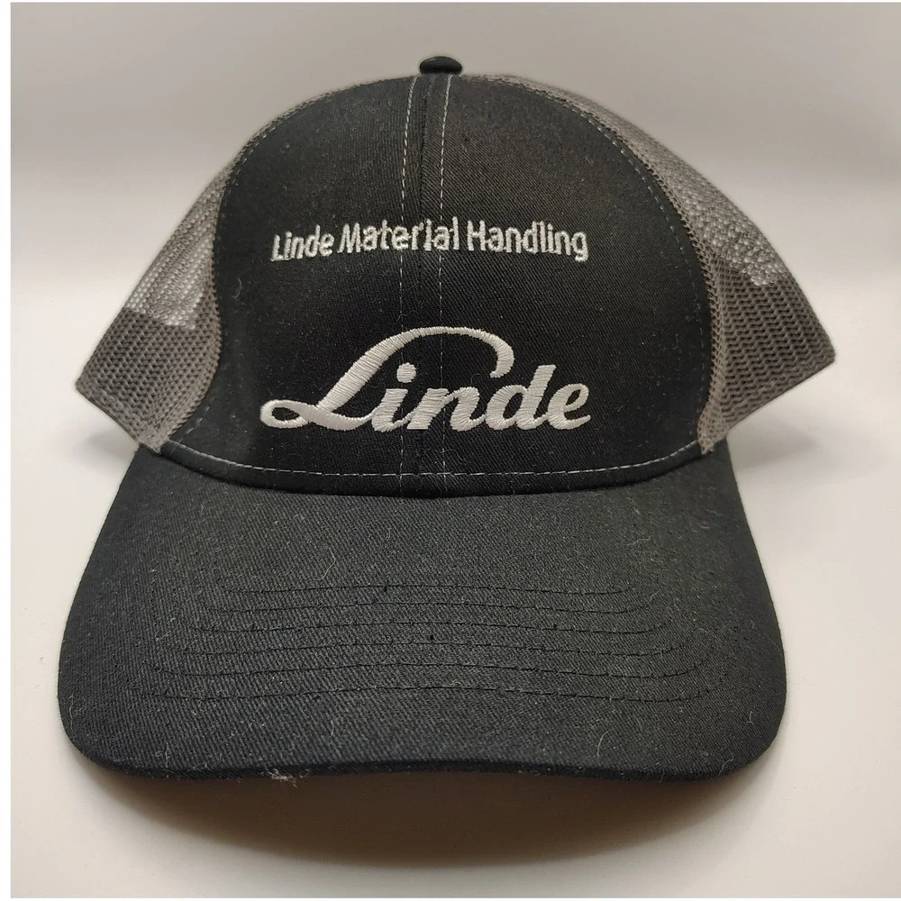 Linde Material‎ Handling Trucker Hat Black Mesh Cap Adjustable Snapback